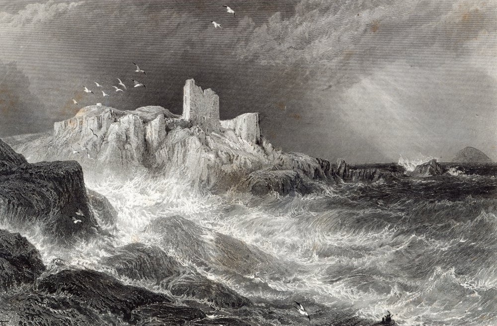 Turnbury Castle, engraved by S. Bradshaw, printed by Cassell and ...