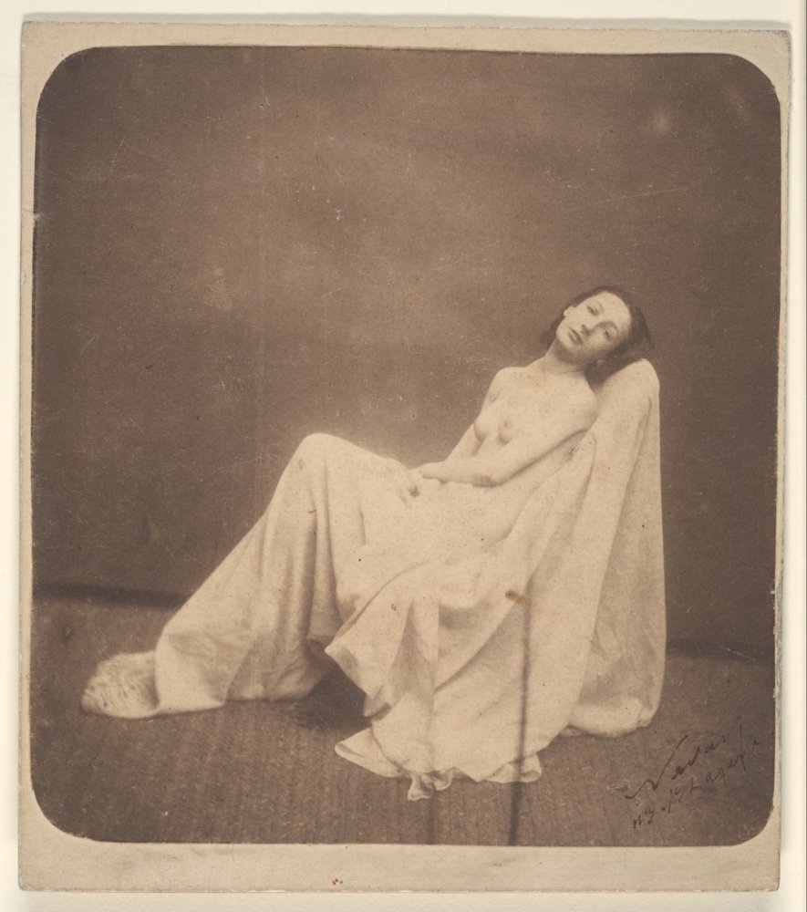 Seated Model, Partially Draped by Nadar