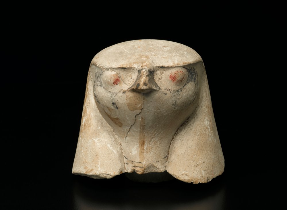 Falcon-Headed Cover of a Canopic Jar, 19th-20th Dynasty by New Kingdom Egyptian