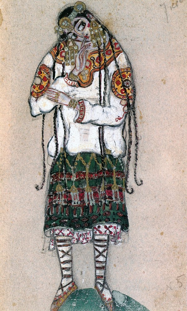 Costume of a Russian Peasant Girl, from Strawinsky's Ballet Rites of Spring