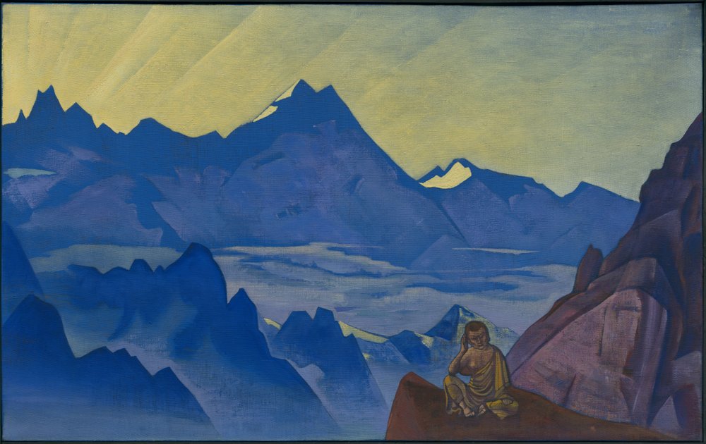 Milarepa, the One Who Harkened, "Banners of the East" series, 1925 by Nicholas Roerich