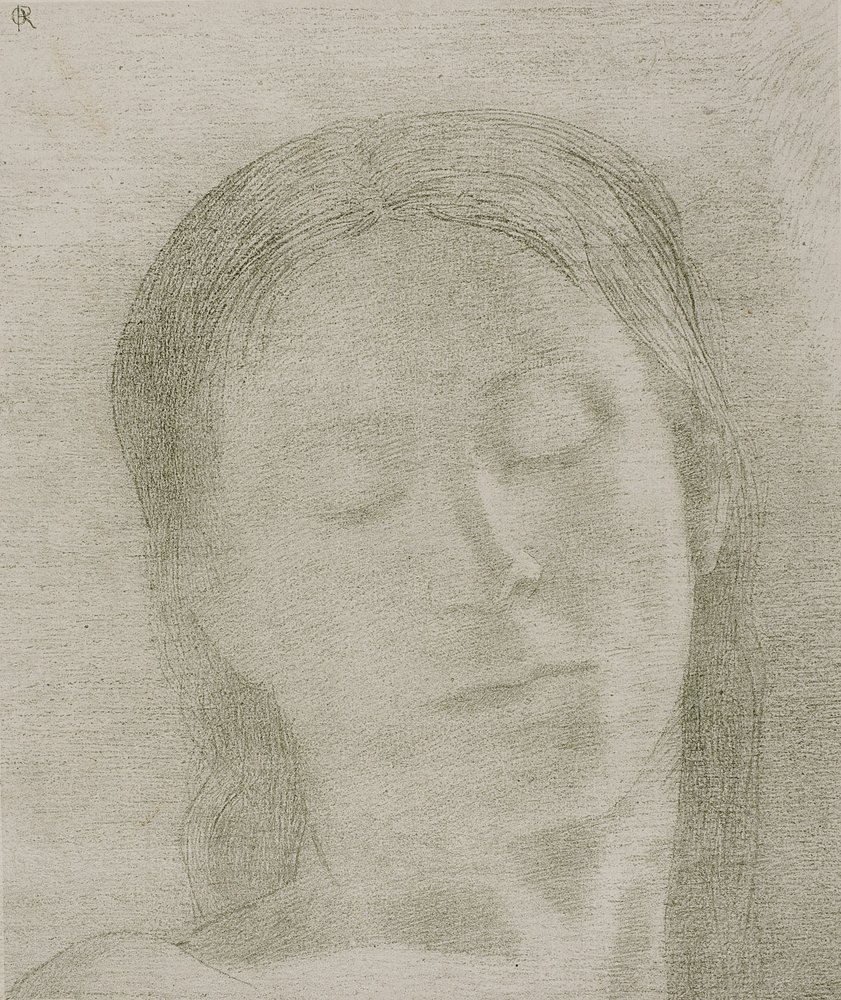 Closed Eyes by Odilon Redon: Premium art reproduction