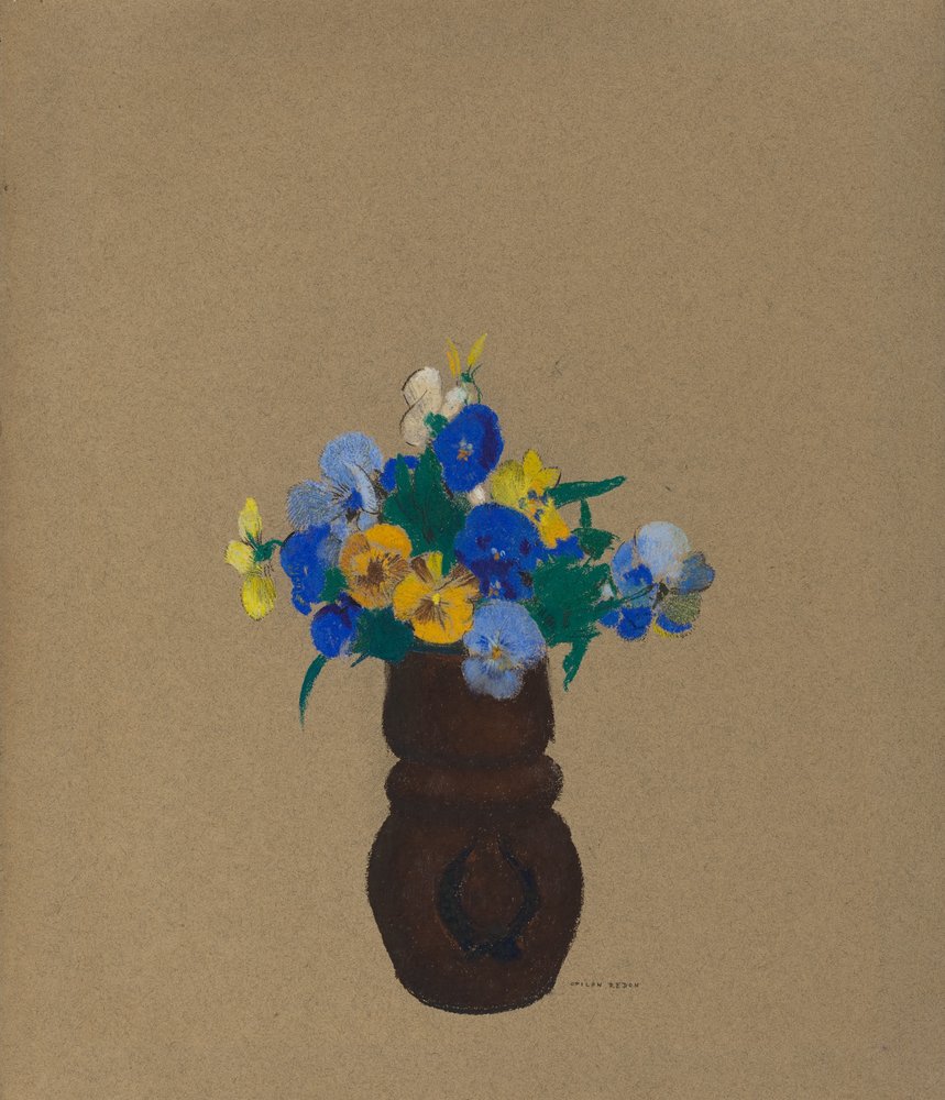 Pansies by Odilon Redon