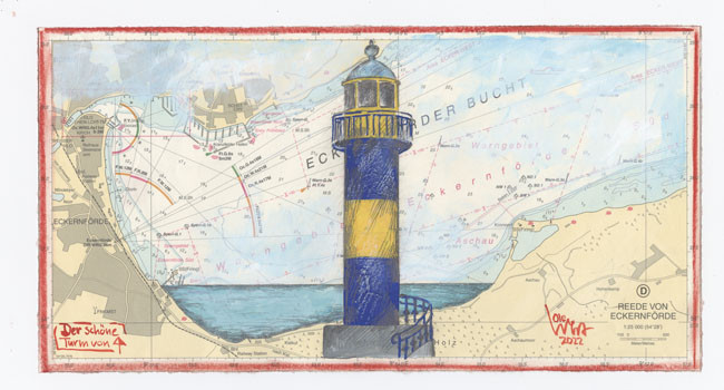 The beautiful tower of Eckernförde (Eckernförde Bay) by Ole West