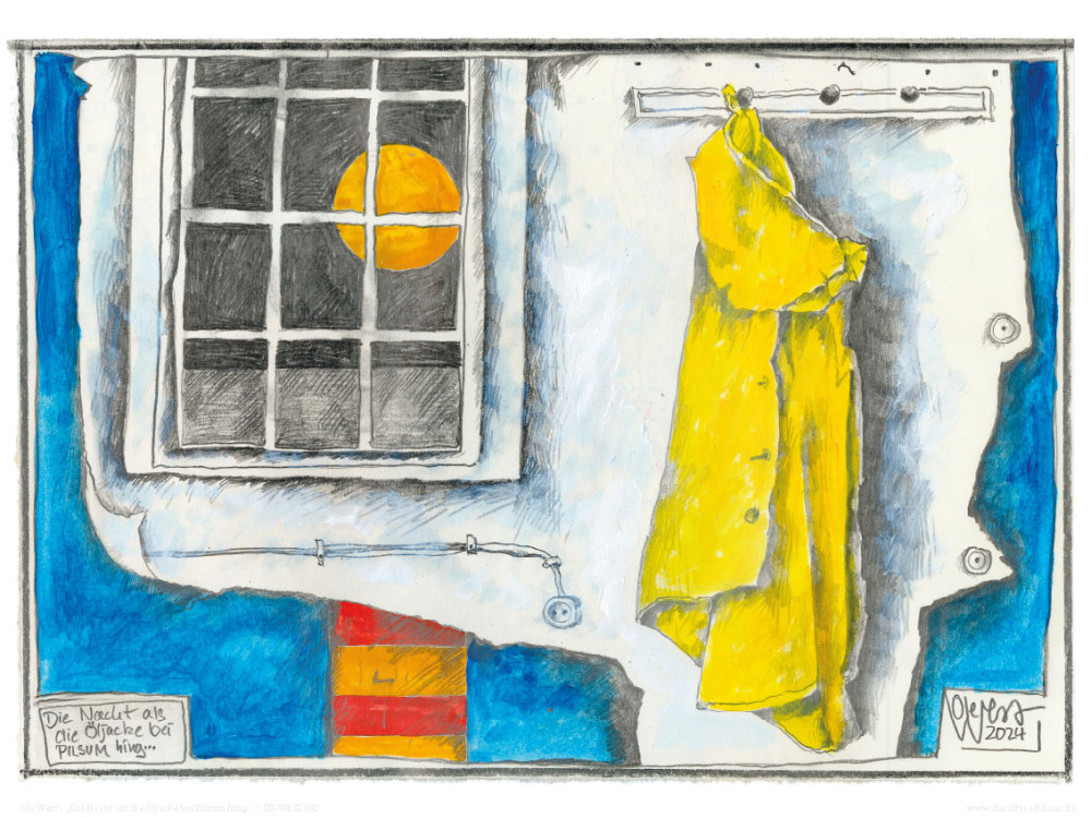 The night when the oilskin jacket hung in Pilsum... by Ole West