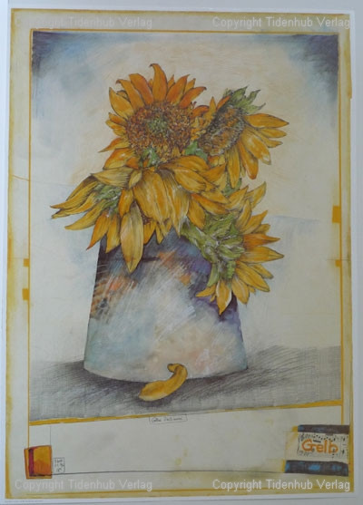 Yellow Drawing by Ole West