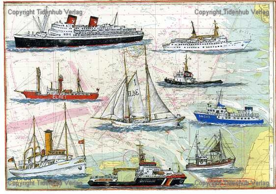 Historic Ships of the Elbe Estuary by Ole West