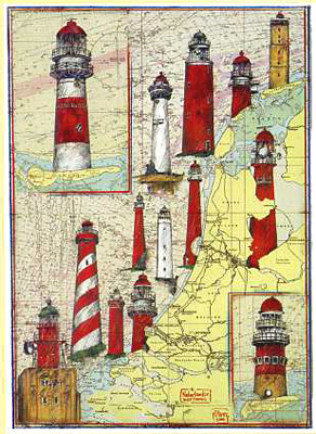 Lighthouse coast, Netherlands by Ole West