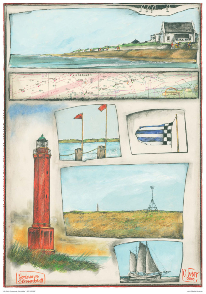 Norderney Sketch Sheet (Norderney) by Ole West