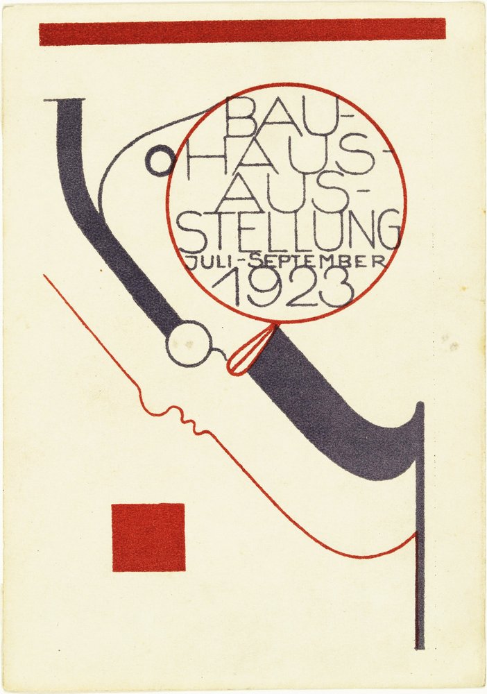 Bauhaus Exhibition. Postcard, 1923. by Oskar Schlemmer