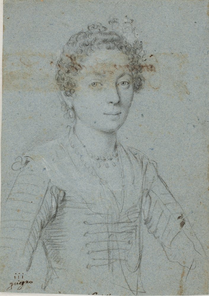 Portrait of a Woman, Half-Length by Ottavio Mario Leoni