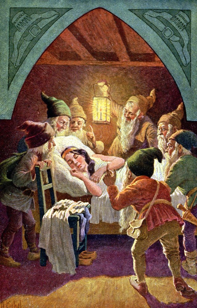 Snow White and the Seven Dwarfs, c. 1900 by Otto Kubel