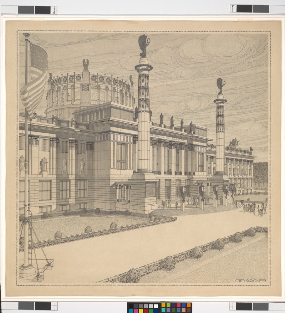 House of Glory (San Francisco or Washington D.C.), Perspective by Otto Wagner