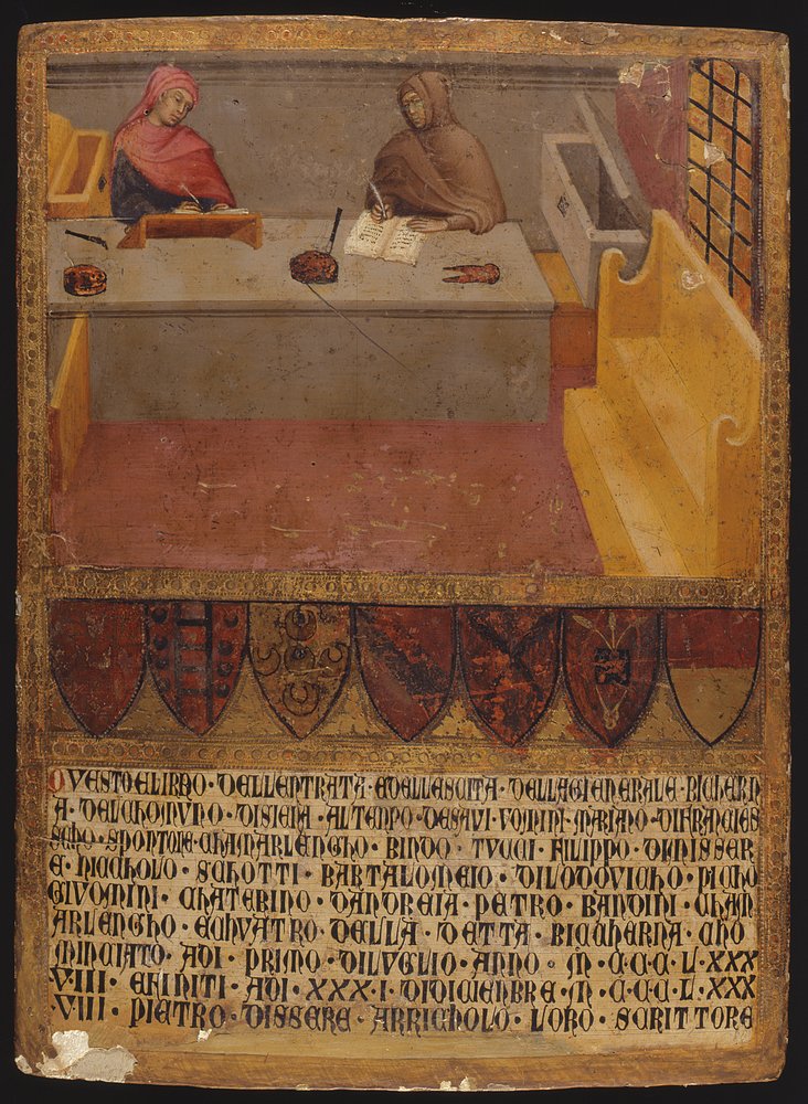 Chief Financial Officer and Scribe at their Desk in the Biccherna ...