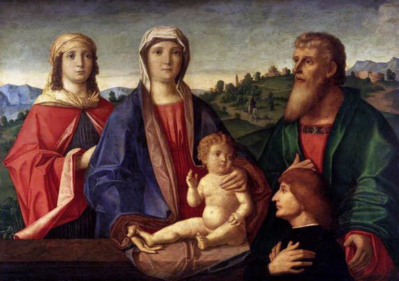 Madonna and Child with Saints and a Donor, 1504 by Pasqualino Veneto fl.1496-1504 Pasqualino Veneto fl.1496-1504