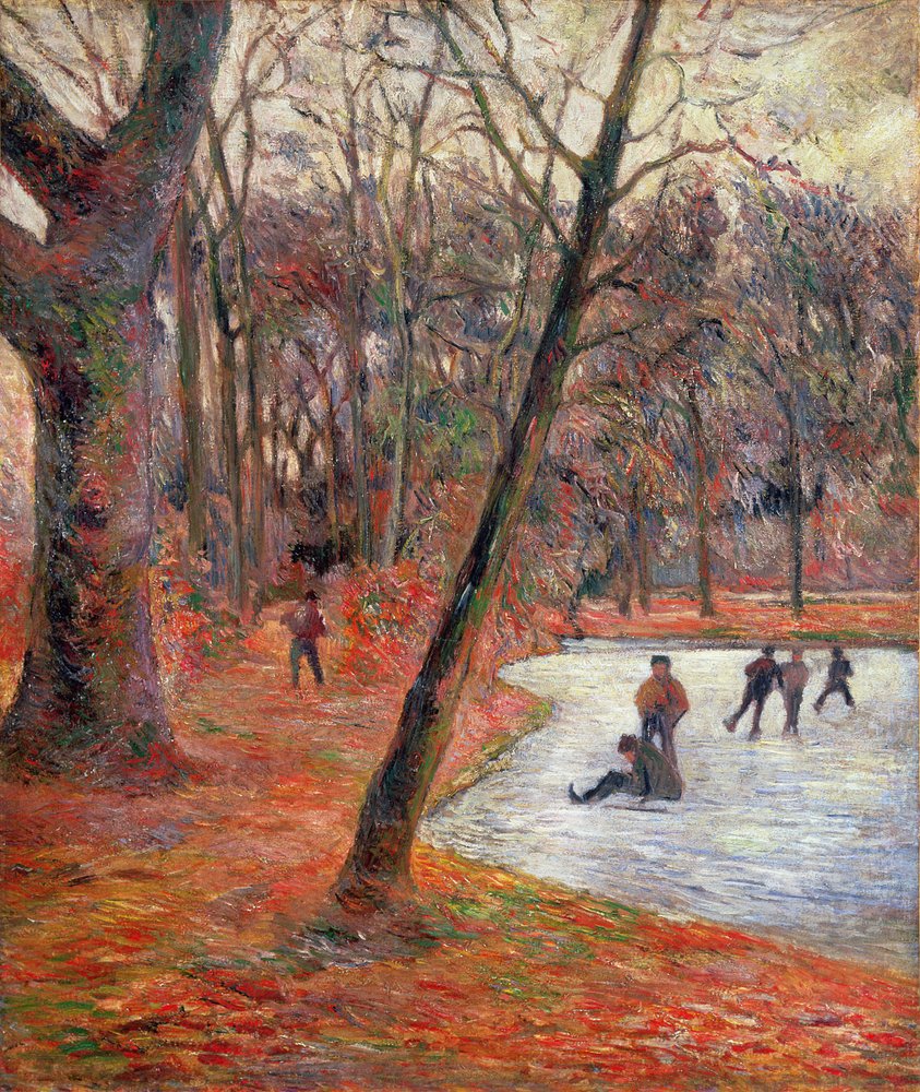 Skaters in Frederiksberg Park by Paul Gauguin