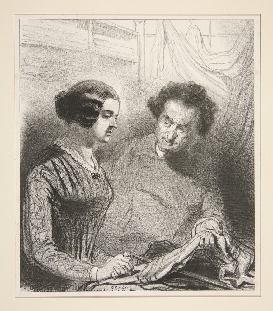 Dear young lady, one must say, your hands are not so white... by Paul Gavarni