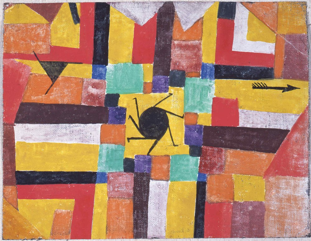 With the Rotating Black Sun and the Arrow, 1919 by Paul Klee