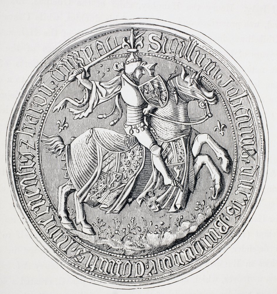 Seal of Jean II, Duke of Burgundy, Count of Nevers and Baron of Donzy