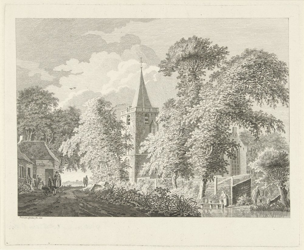 Village View in Maartensdijk, 1753 by Paulus van Liender