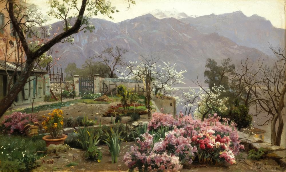 Flower Garden near Bellagio by Peder Monsted