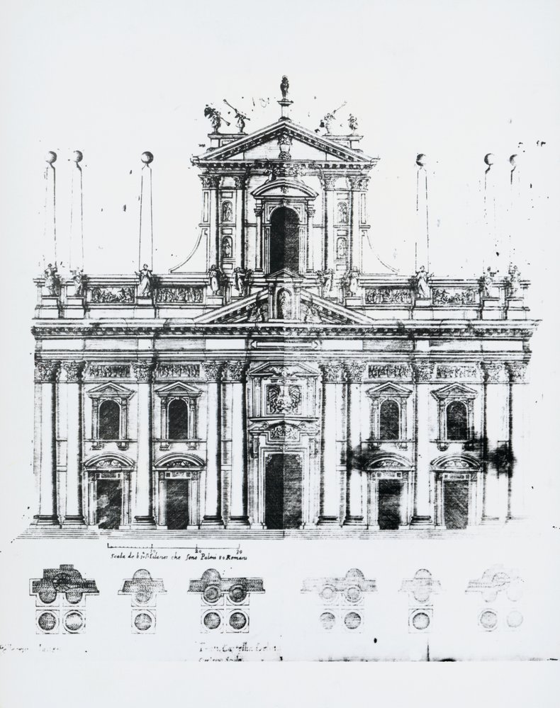 Design for facade of Milan cathedral by Pellegrino Tibaldi