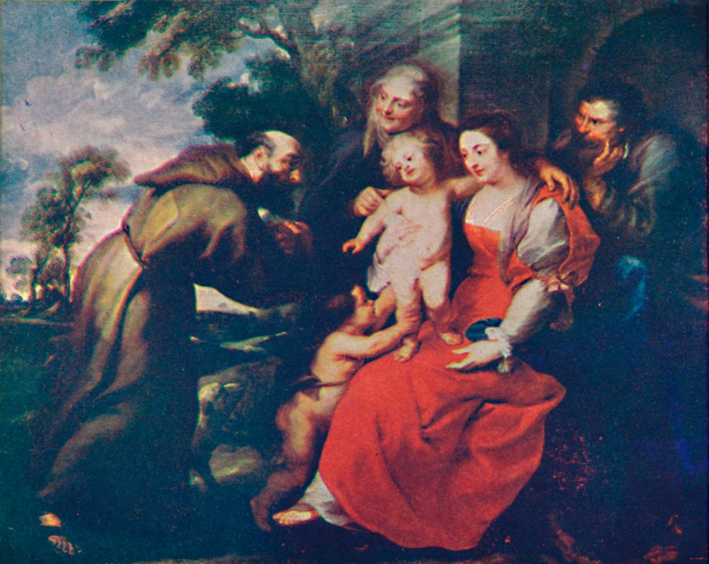 The Holy Family with Saints Francis and Anne and the Infant Saint John ...