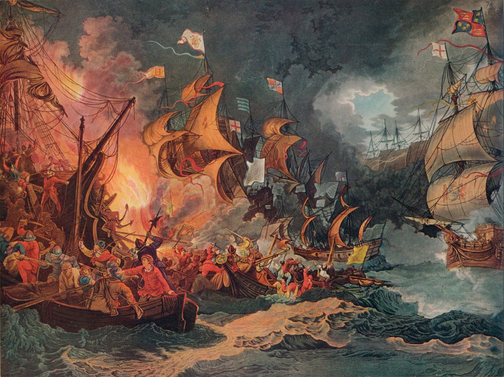 Defeat of the Spanish Armada, c. 1797 by Philip James de Loutherbourg