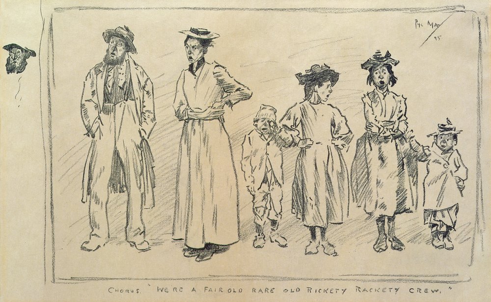 Rickety, Rackety Crew by Philip William May: Fine art print