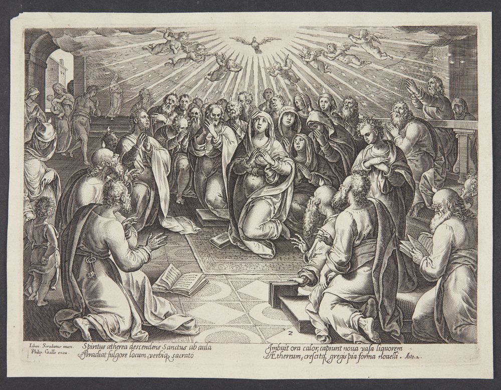 The Descent of the Holy Ghost by Philips Galle