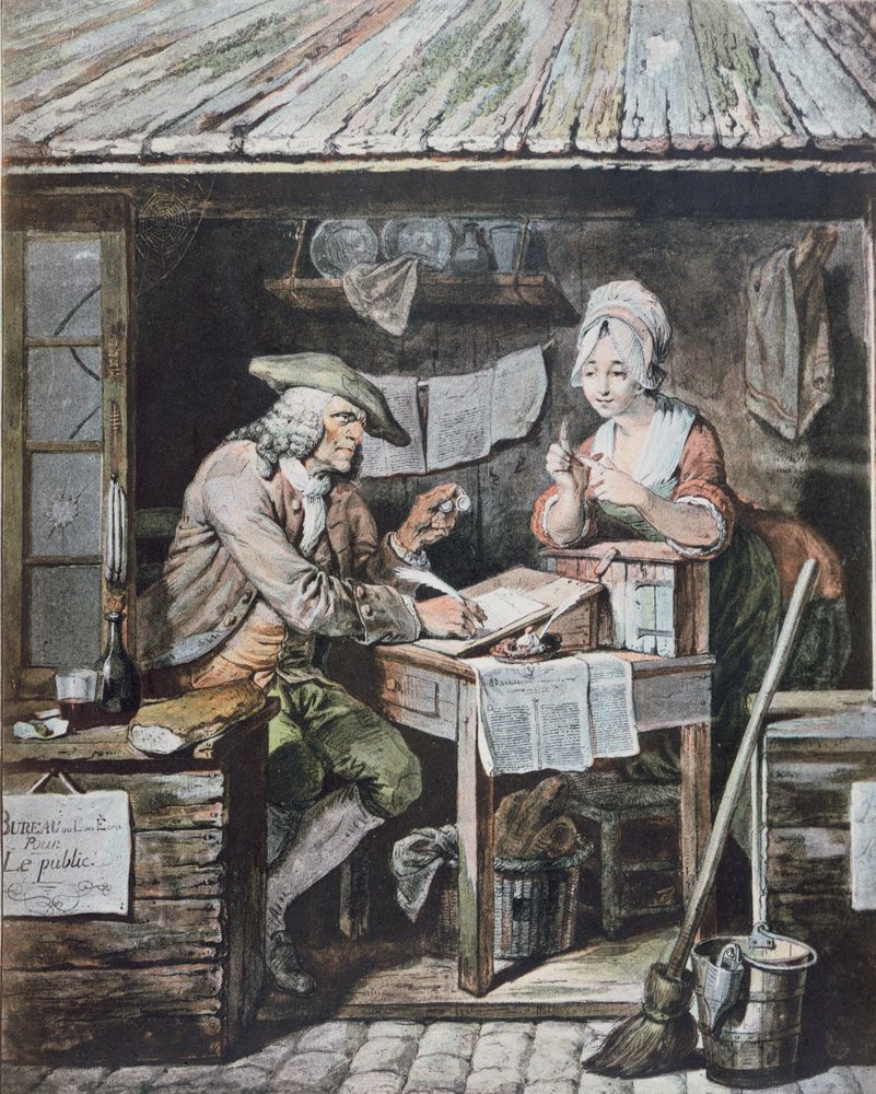 The Public Writer by Pierre Alexandre (after) Wille