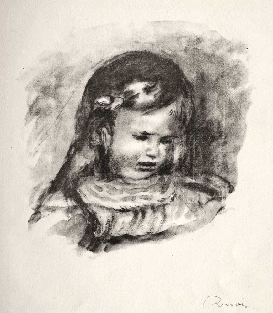 Claude Renoir, Head Bowed by Pierre-Auguste Renoir