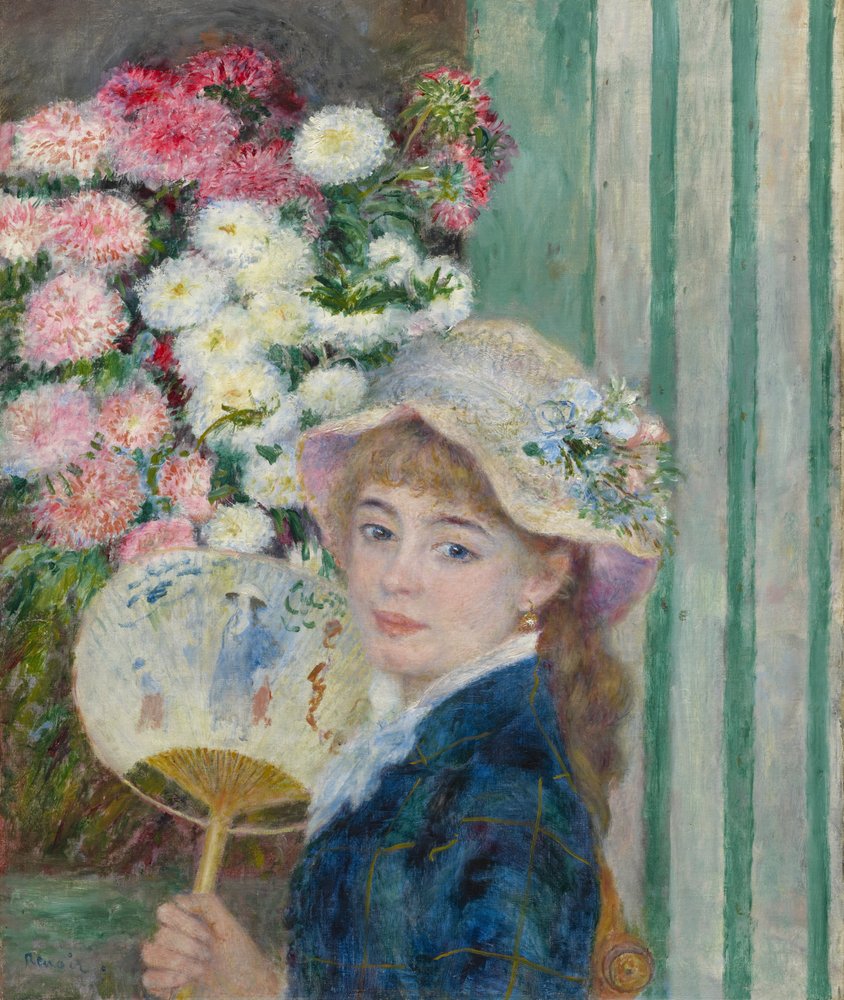Woman with a Fan, c.1879 by Pierre-Auguste Renoir