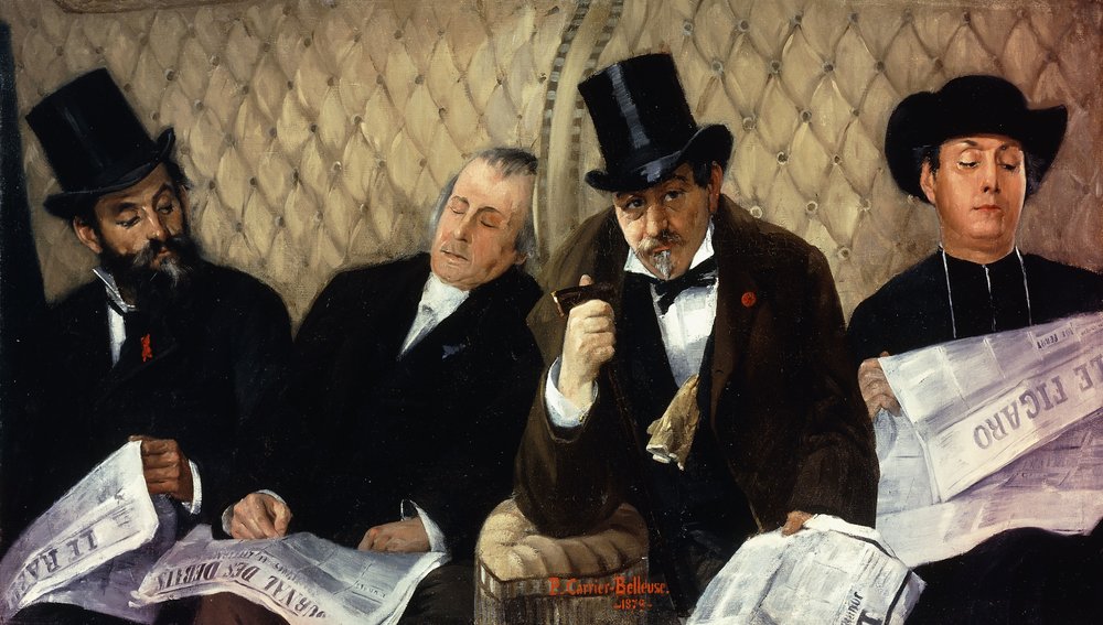 In the Railway Carriage by Pierre Carrier-Belleuse