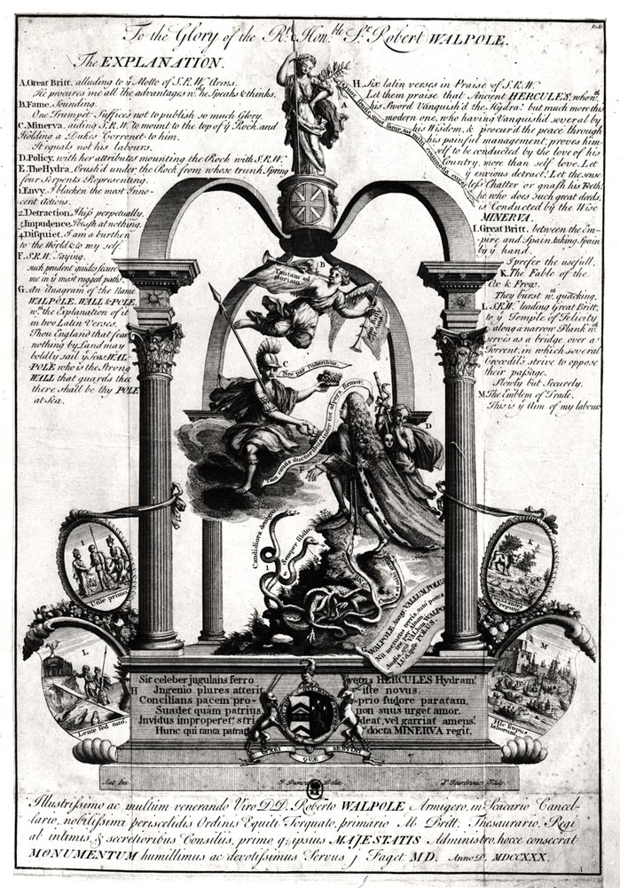 To the Glory of the Right Honourable Robert Walpole, 1st Earl of Orford