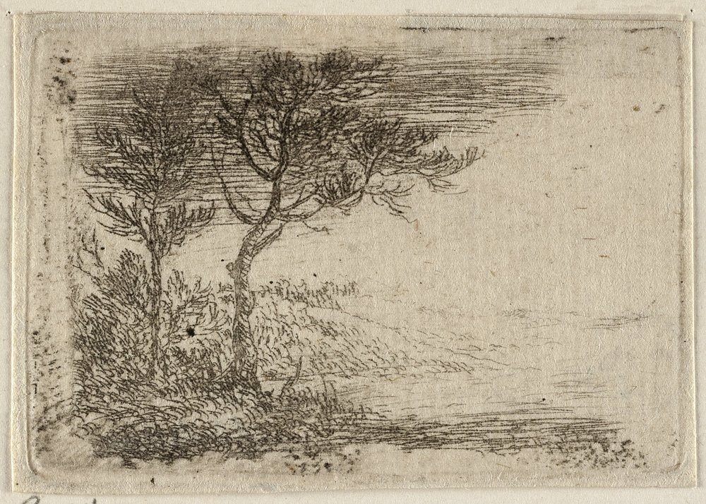 Landscape with Two Trees by Pieter van Laer