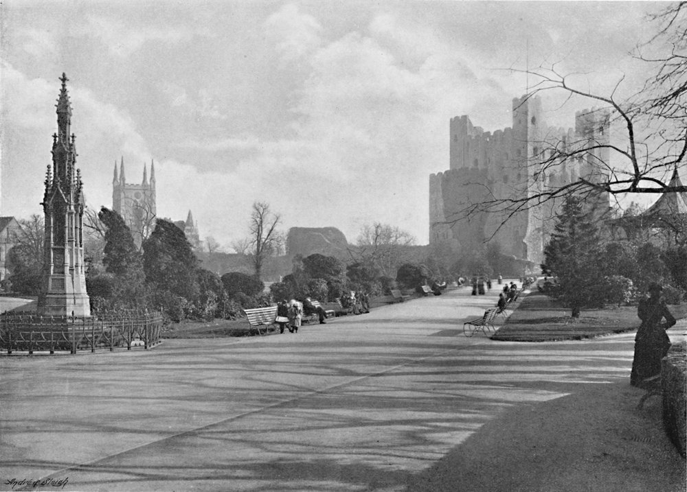 Rochester Castle, c1896 by Poulton and Co