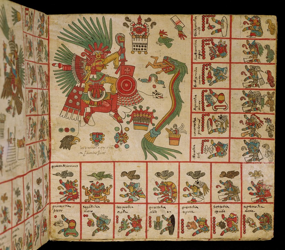 Pre%20Columbian%20-%20Aztec%20Codex%20Borbonicus%20Tonalamatl%20detail%20depicting%20Quetzalcoatl%20and%20Tezcatlipoca%20%20-%20(MeisterDrucke-167918).jpg