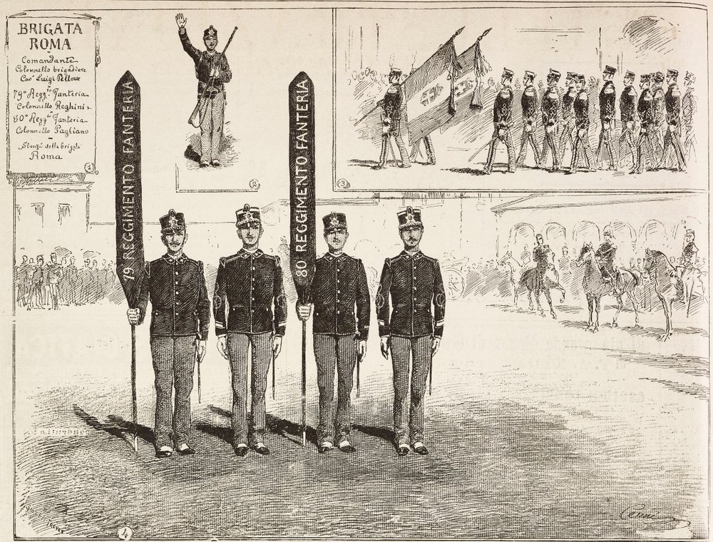 Inspection of the Brigade Roma from the Italian Army, March 16