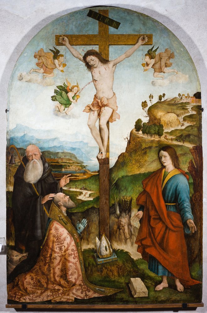 Crucifixion by Raffaele De (fl.1514-1573) Pancalino