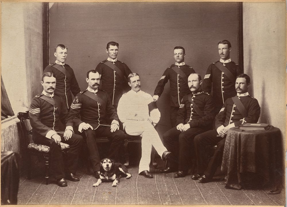 Captain Watkins and Non-Commissioned Officers by Raja Deen Dayal