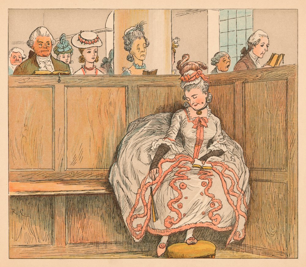 She Never Slumbered in Her Pew by Randolph Caldecott