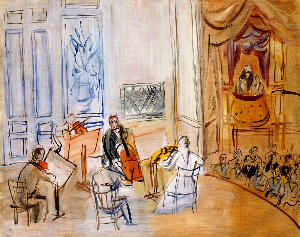 デュフィ　Raoul Dufy 「Le quintette」額付き Le Quintette - Artvee