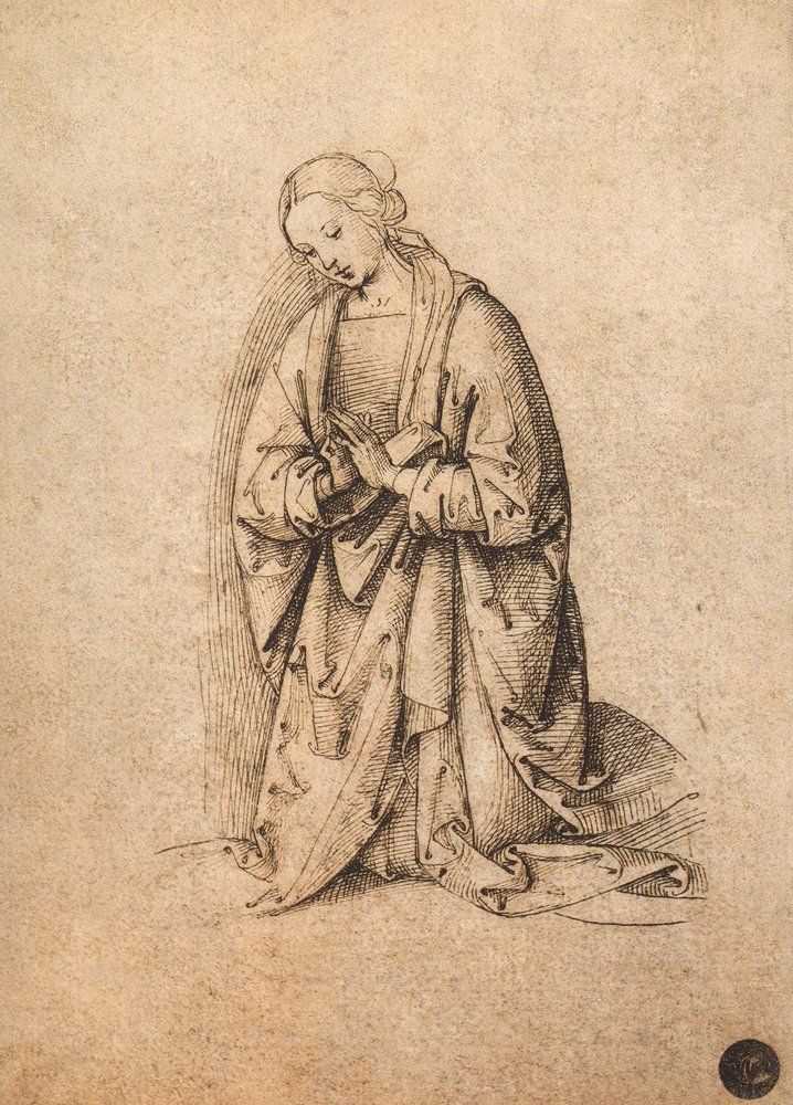 Adoring Virgin by Raffaello Sanzio Raphael: Fine art print