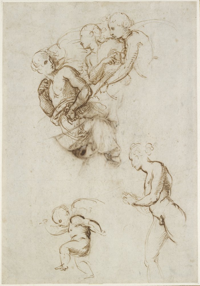 Studies for a Group of Flying Angels