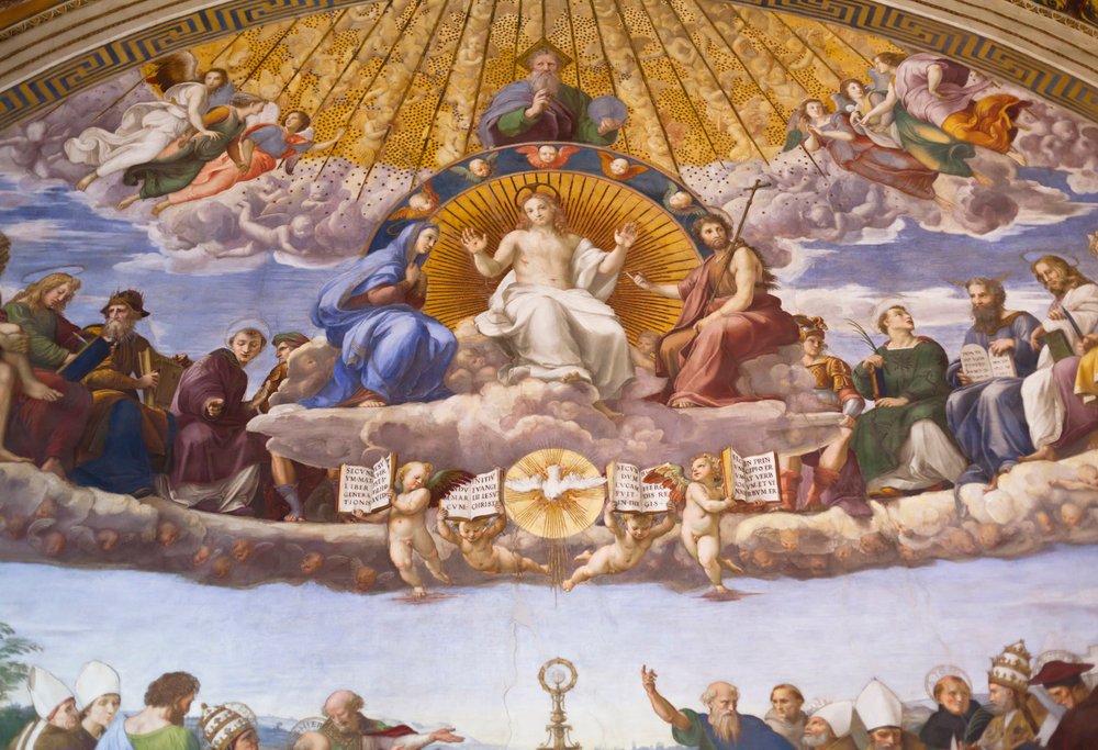 Disputation of the Holy Sacrament by Raphael (1483-1520)