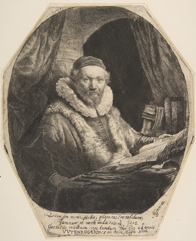 Jan Uytenbogaert by Rembrandt van Rijn: Buy fine art print
