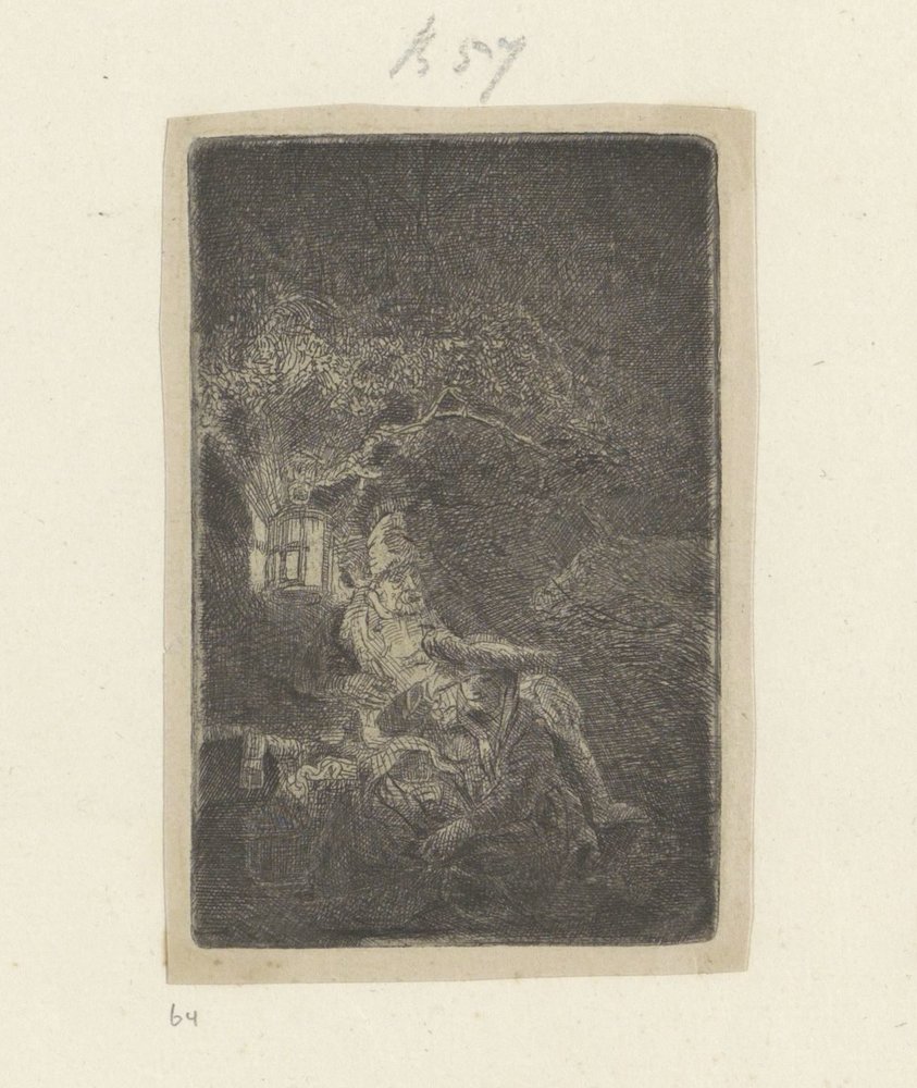 Rest on the Flight into Egypt at Night by Rembrandt van Rijn