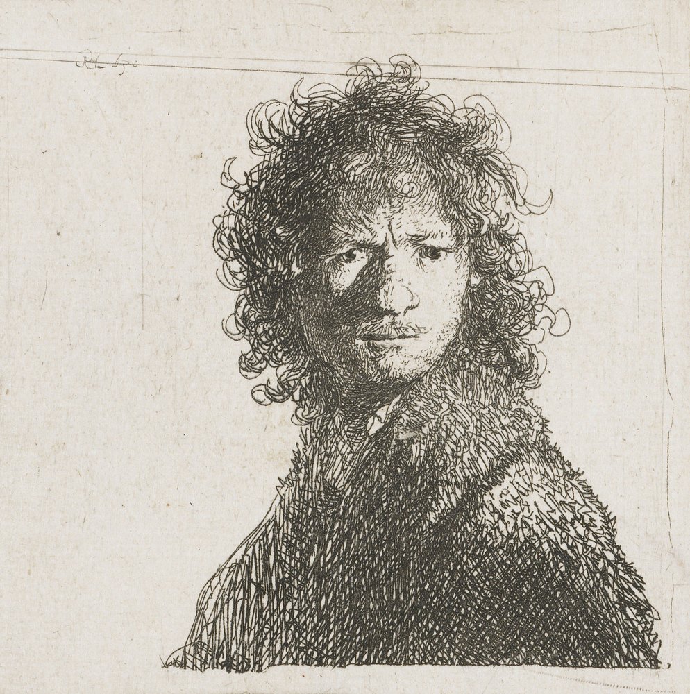 Self-Portrait Frowning by Rembrandt van Rijn