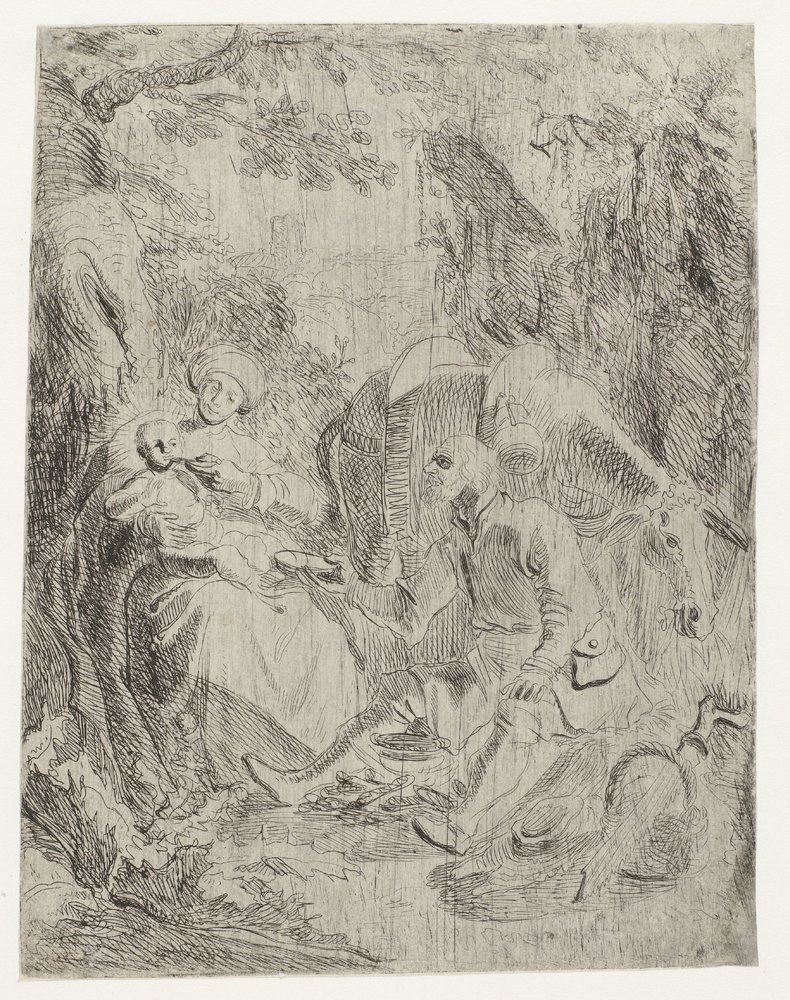 The Rest on the Flight into Egypt by Rembrandt van Rijn